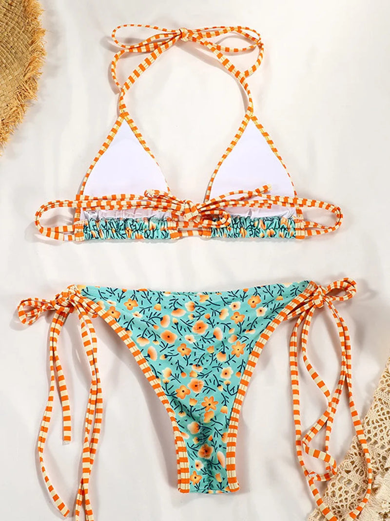 2025 Micro Bikini Set – Brazilian Thong Push-Up Swimwear