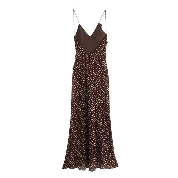 Polka Dot Sleeveless Suspender Dress