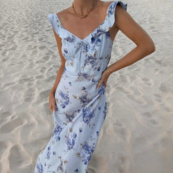 Fashion Women Floral Printed Maxi Dresses Sexy