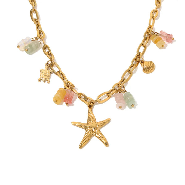Ocean Style Starfish Pendant Necklace