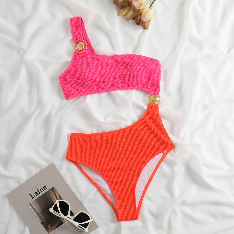 Dot Print Push-Up Monokini