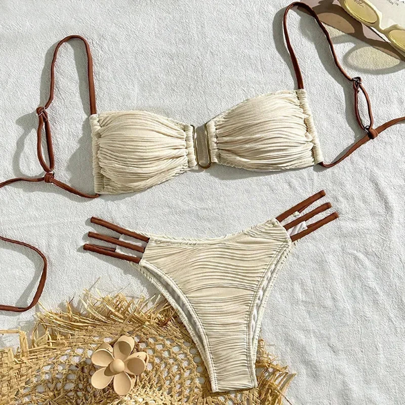 Sexy Push-Up Bikini Set – Brazilian Women’s Swimwear 2025