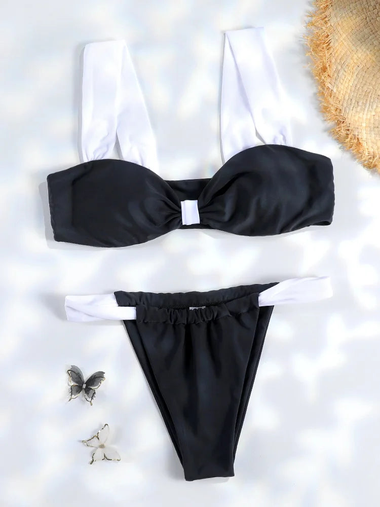 Miyouj 2025 Leopard Print Bandage Bikini – Sexy Triangle Low-Waist Swimwear